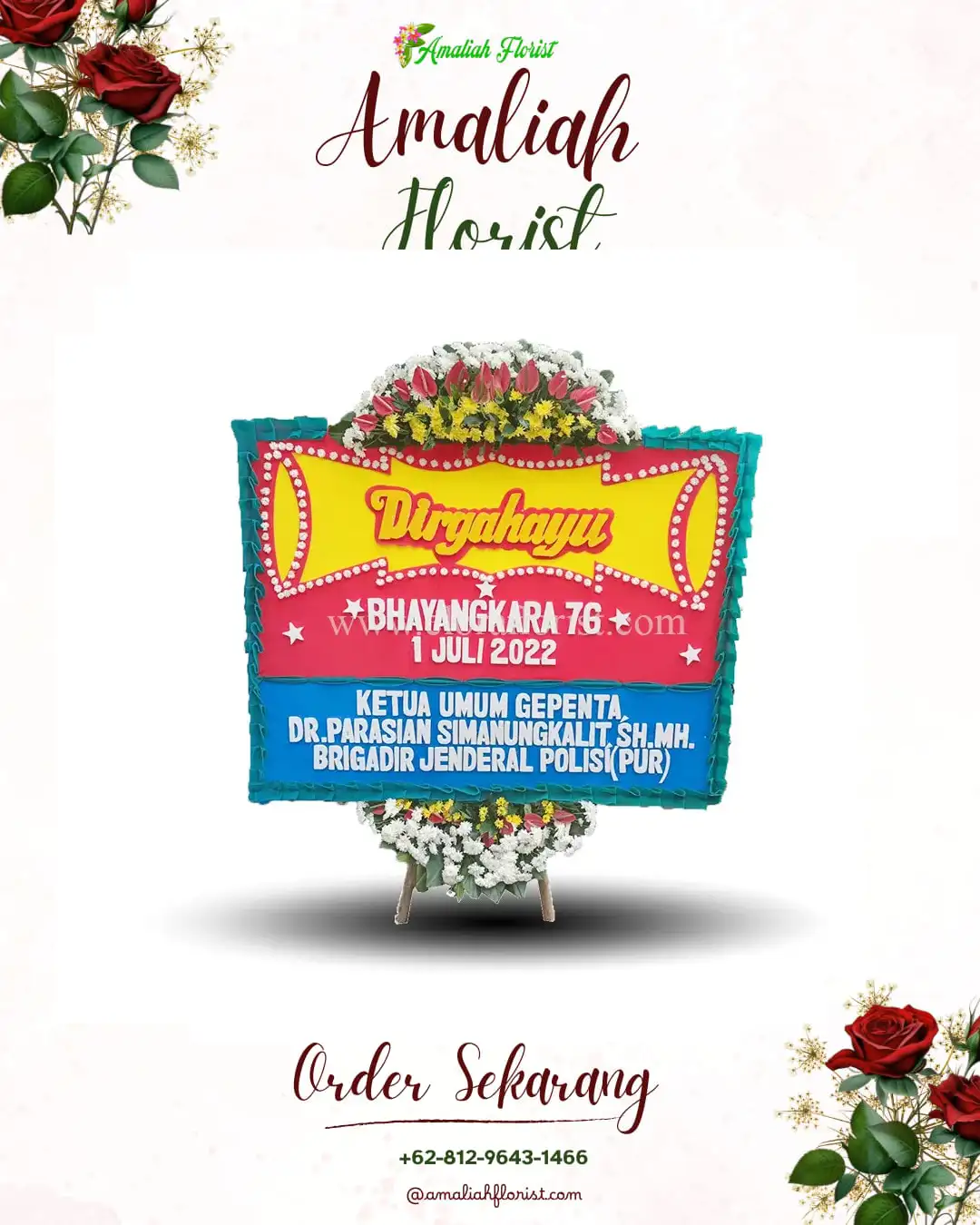 Papan Bunga HUT Ulang Tahun Banjarmasin